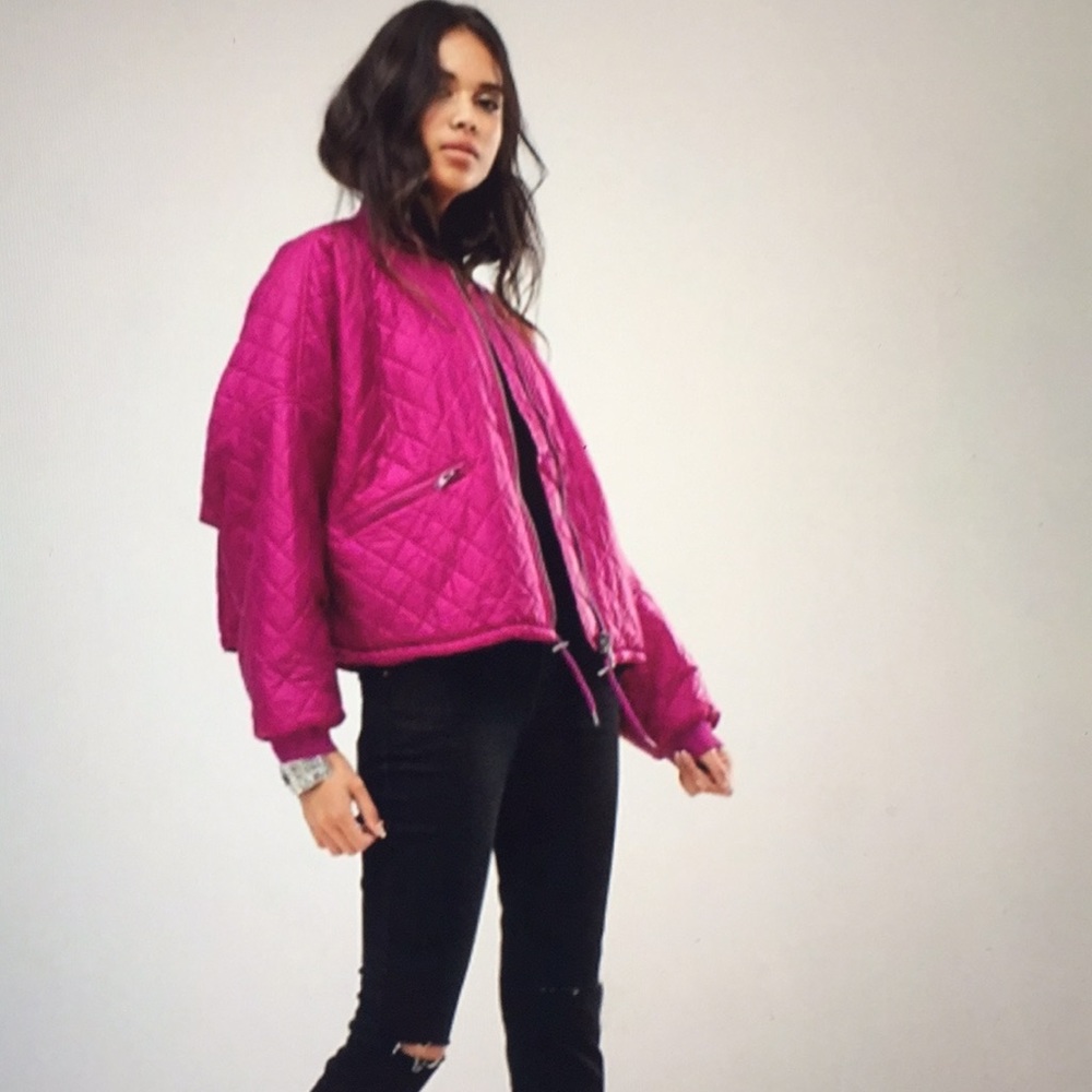 Free People Easy Quilted Bomber -NWT-L - Picture 3 of 8